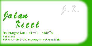 jolan kittl business card